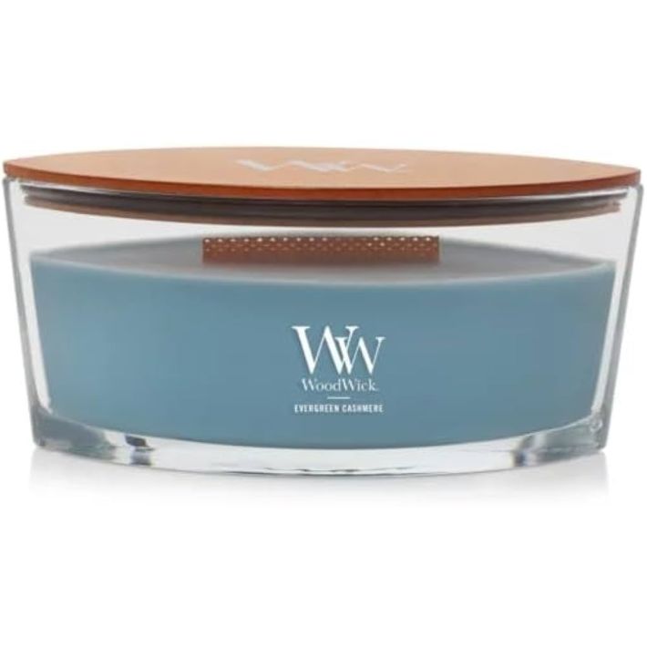 Evergreen Cashmere 16oz Ellipse WoodWick Candle