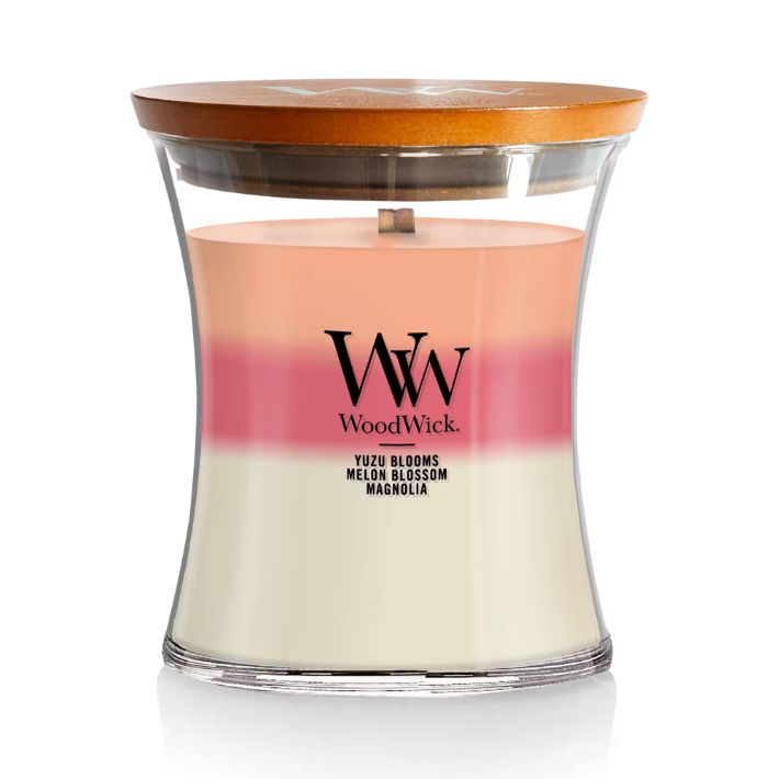 Blooming Orchard Trilogy 9.7oz Medium Hourglass WoodWick Candle