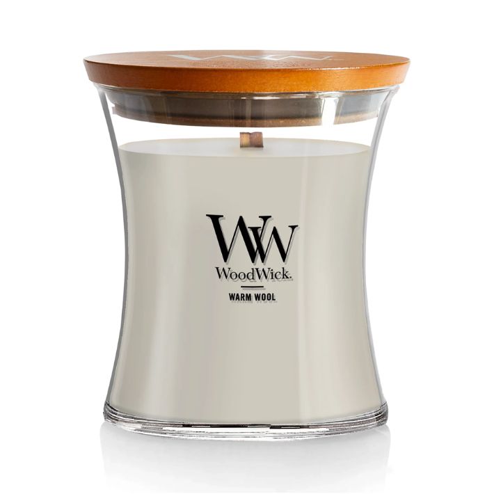 Warm Wool 9.7oz Medium Hourglass WoodWick Candle