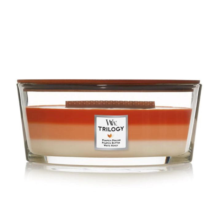 Pumpkin Gourmand Trilogy 16oz Ellipse WoodWick Candle
