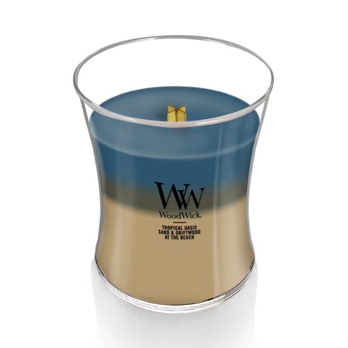 Nautical Escape Trilogy 9.7oz Medium Hourglass WoodWick Candle