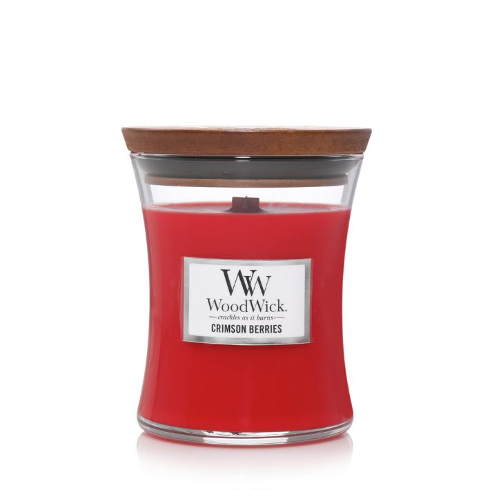 Crimson Berries 9.7oz Medium Hourglass WoodWick Candle