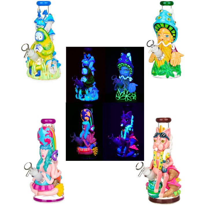 Pulsar Artist Series Glow Beaker Bong 9.75&quot;