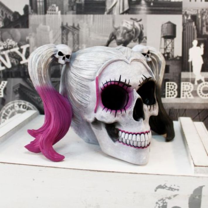 #8N Little Little Monster Pigtailed Troublemaker Skull