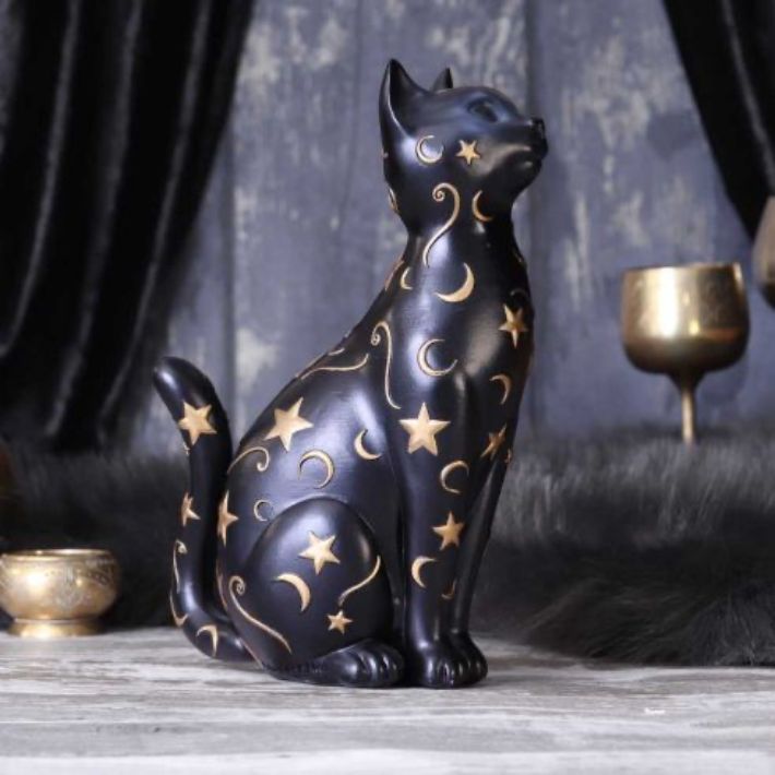 #108N Felis Gold Stars &amp; Moon Cat 10.2&quot;