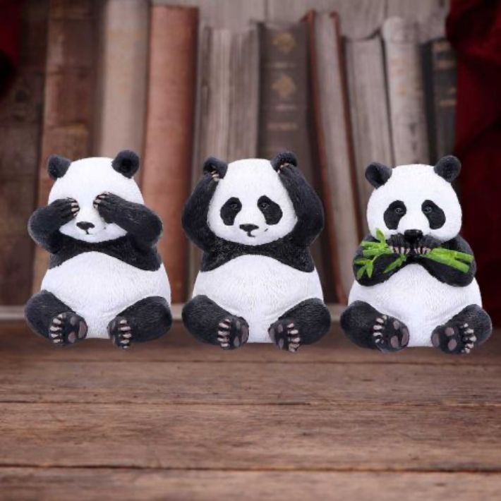 #14N Three Wise Pandas