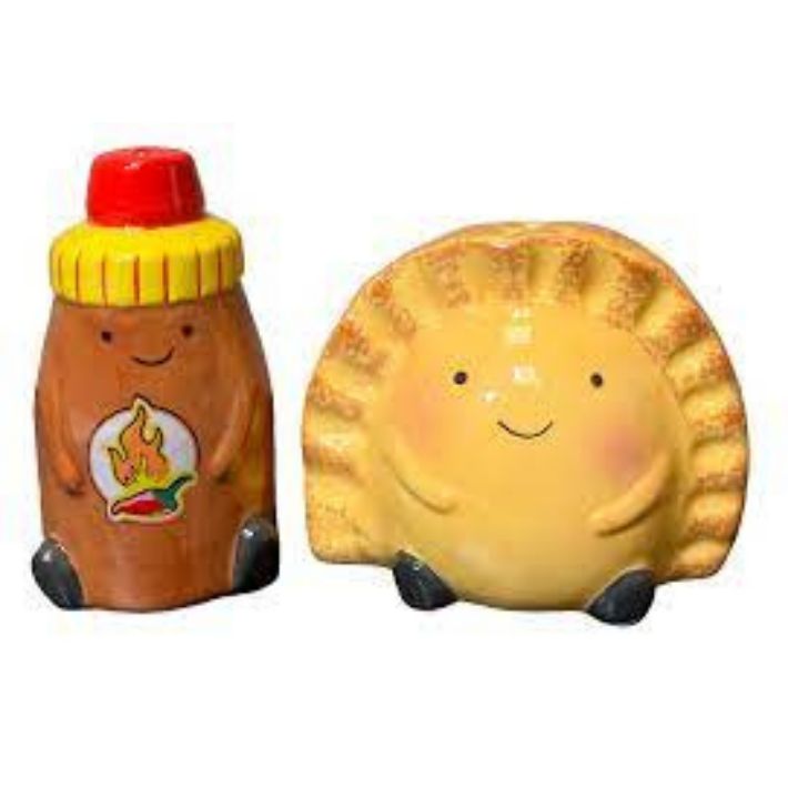 Empanada With Hot Sauce Salt &amp; Pepper Shaker Set