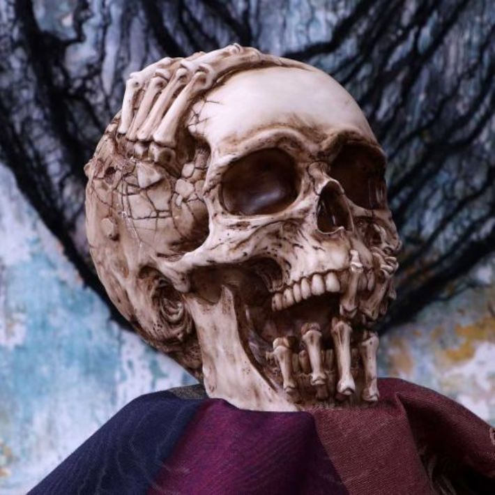 #13N Breaking Out Skull by James Ryman 7.9&quot;