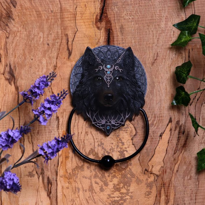 #26N Wolf Moon Door Knocker
