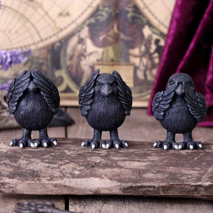#227N Three Wise Ravens