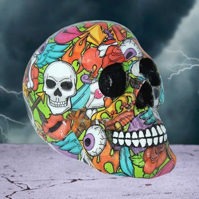 #61N Calypso Graphic Art Printed Skull