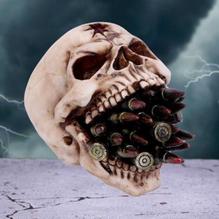 #28N Bite the Bullet Skull 4.3&quot;