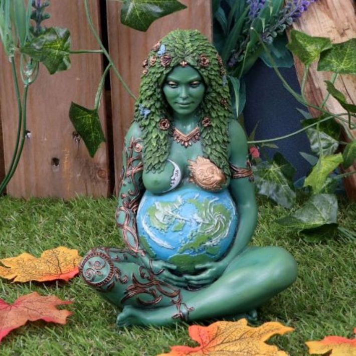 #109N Small Ethereal Mother Earth Gaia Art Statue