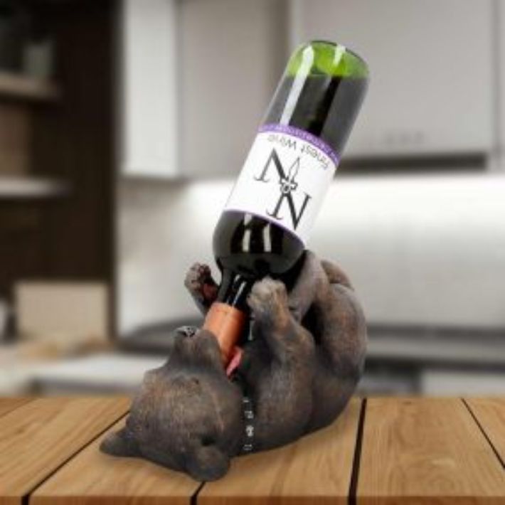 #113N Staffordshire Bull Terrier Dog Guzzler Wine Bottle Holder