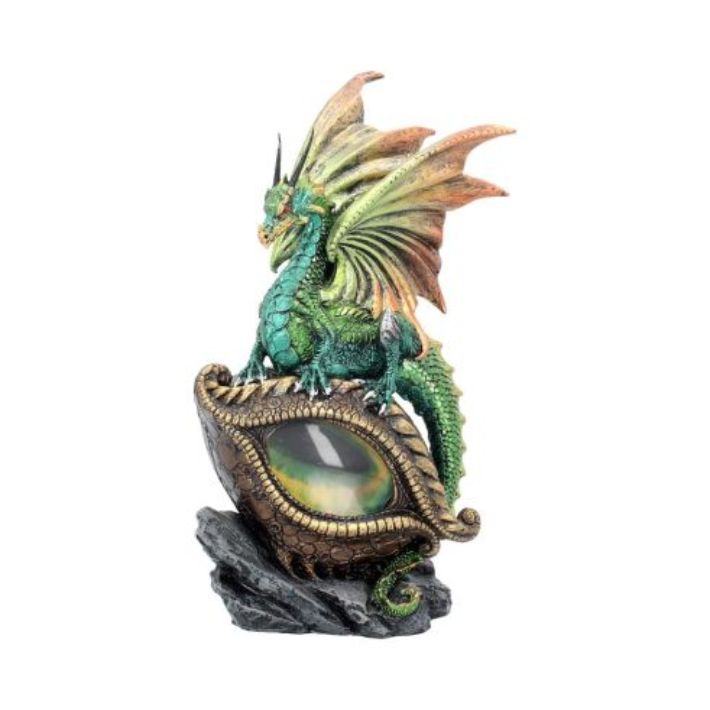 #137N Eye of the Dragon Light Up Figurine, Colour: Green