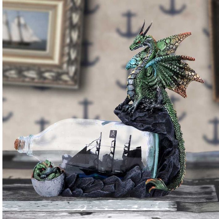 #57N The Adventure Green Dragon w/ Ship in Bottle