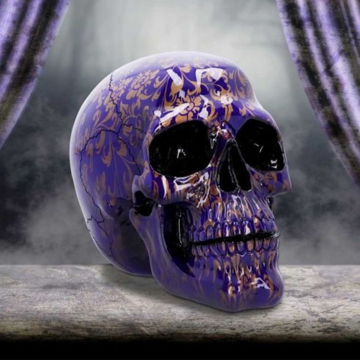 #217N Indigo Elegance Skull