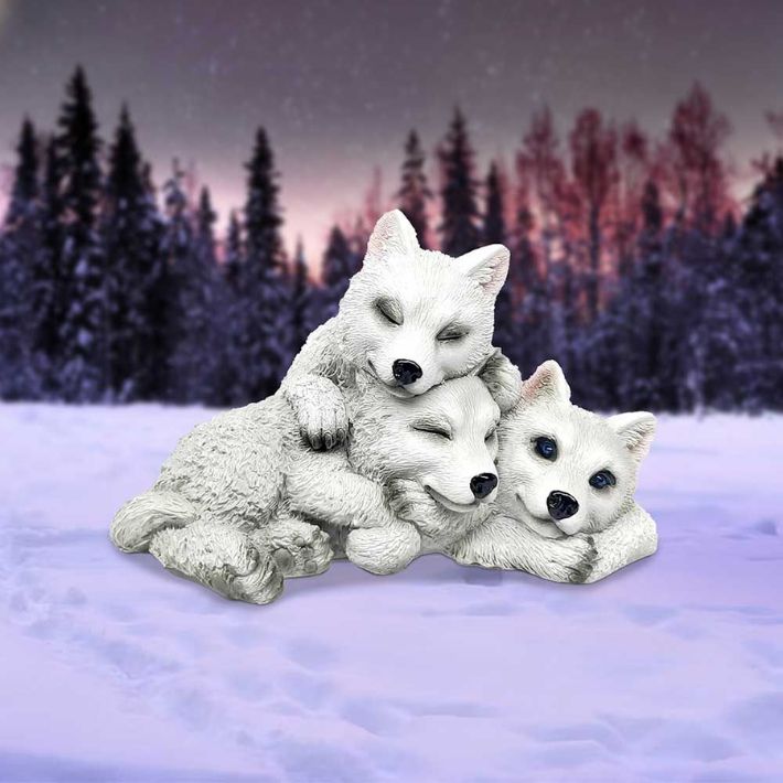 #216N Sleepy Pups Wolf Cubs