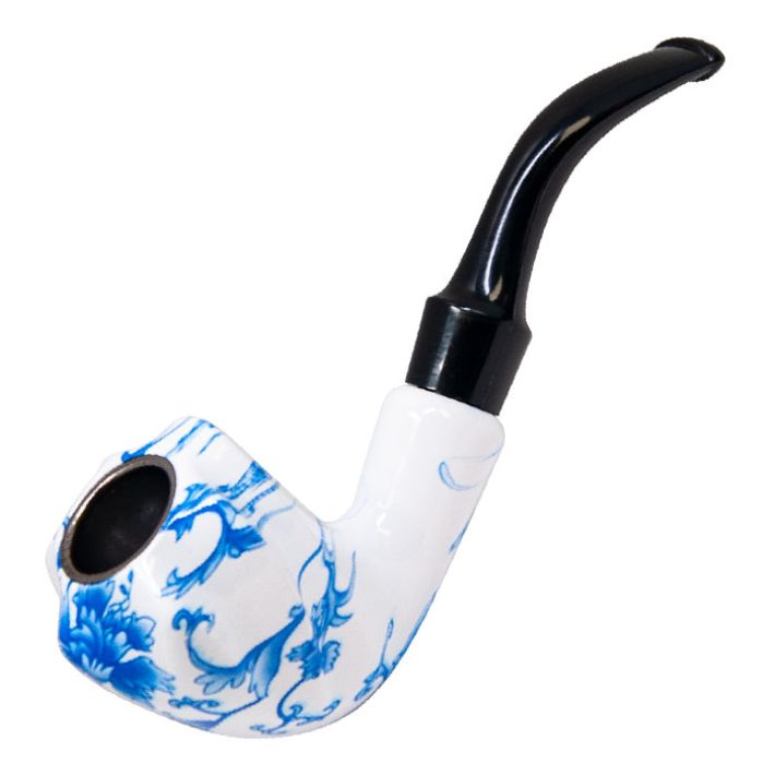 White Marble Effect Wood and Resin 6-Inch Pipe
