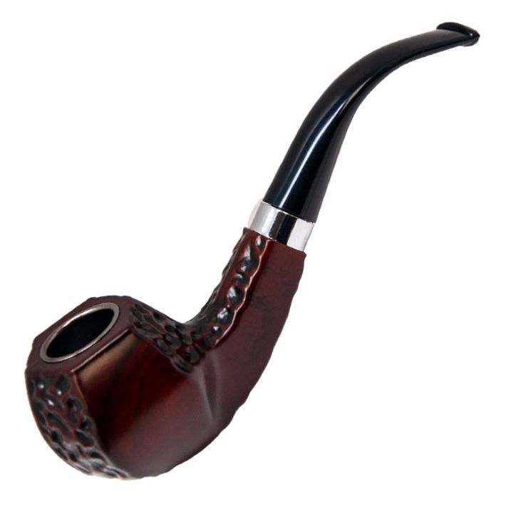 Wood &amp; Resin Engraved 6&quot; Pipe