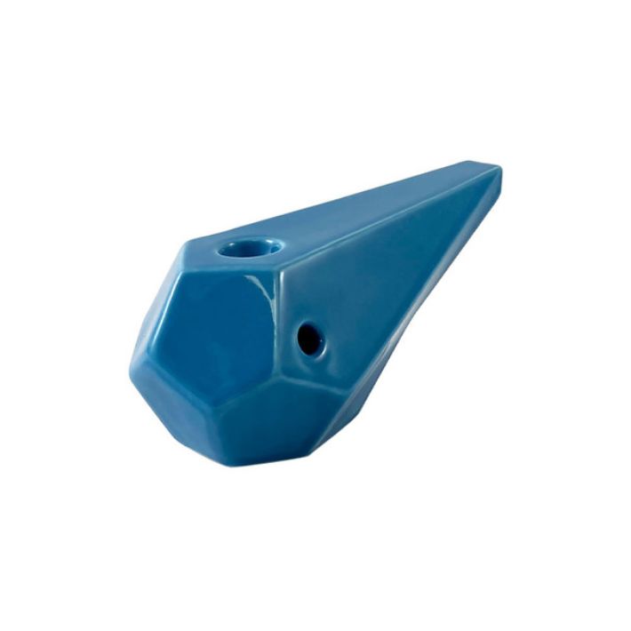 BRNT Sky Blue Prism Ceramic Pipe Limited Edition