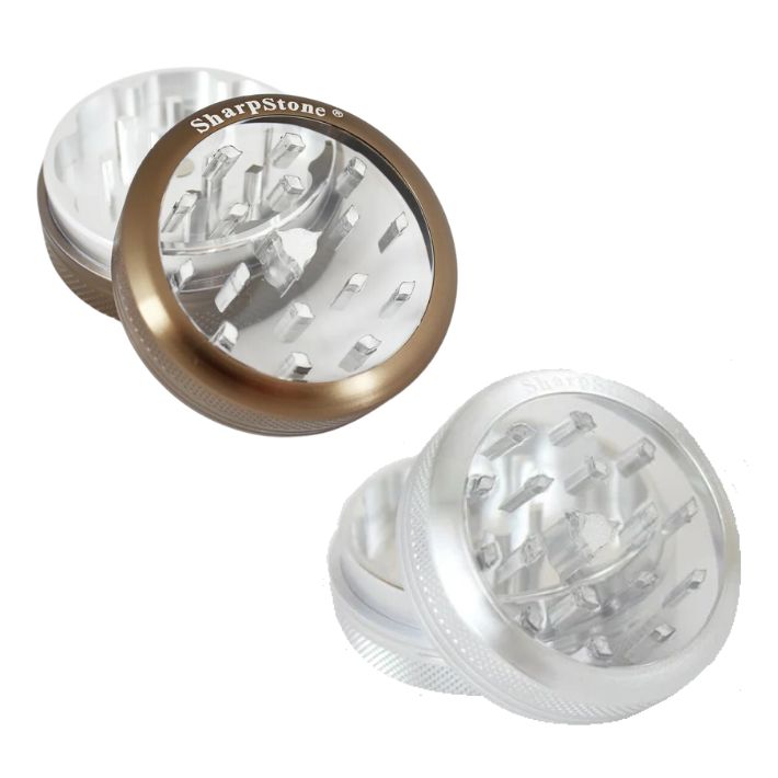 2.5&quot; 2 Piece Sharpstone Grinder Glass Top