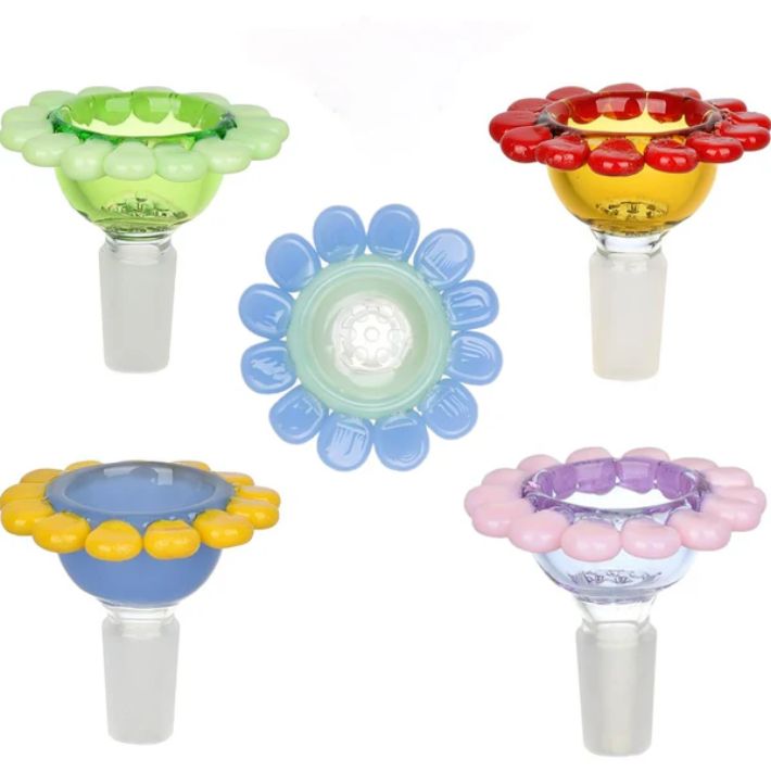 Spring Flowers Herb Slide- 14mm Bowl