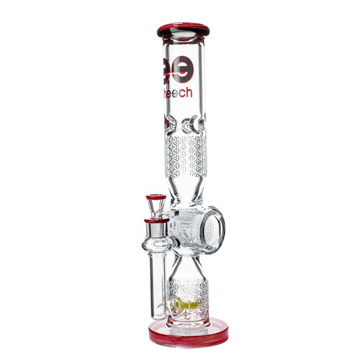 16&quot; Embossed Straight Tube w/ Hole by Cheech Glass