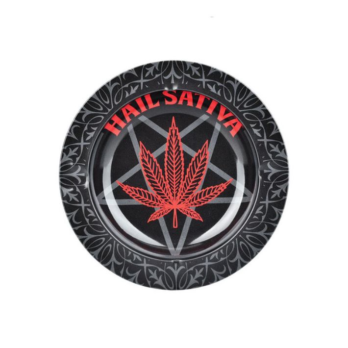 Hail Sativa Round Tin Ashtray