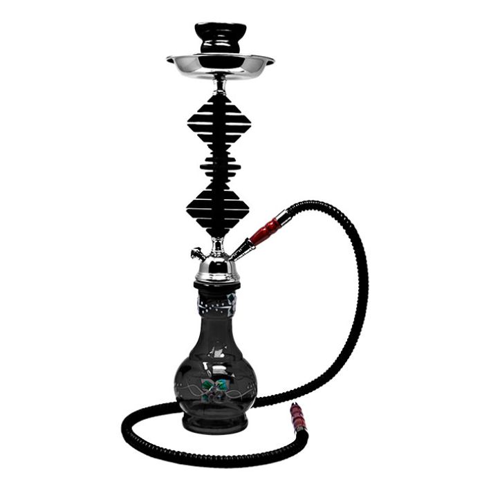 Black Frustum Glass Hookah 12&quot;