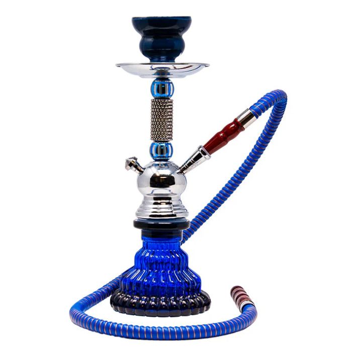 Beaded Design Blue Hookah 12&quot;