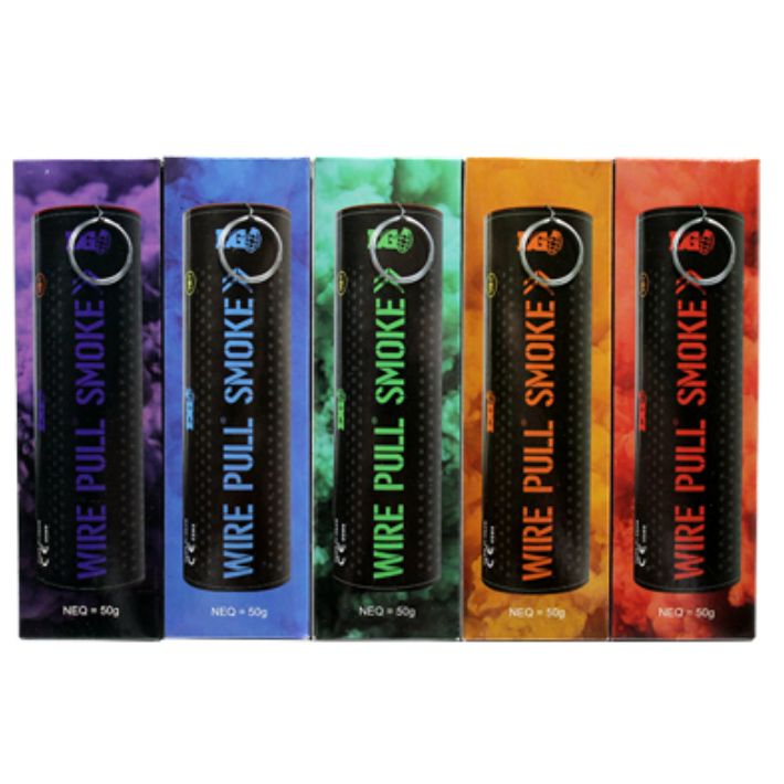 Smoke Bomb 5 Pack - Contains Red, Black, Blue, Green, and Yellow