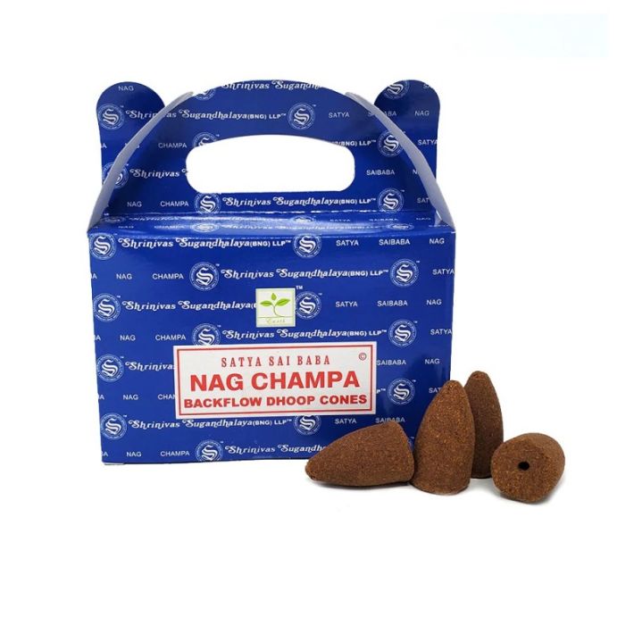 Nag Champa Backflow Cones 24 Pk Satya