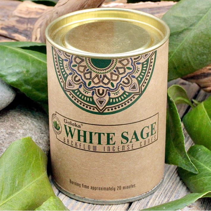White Sage Goloka Backflow Incense Cone Incense Backflow Cone