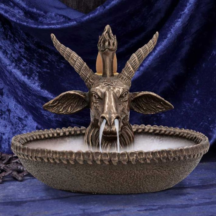 #181N Baphomet&#39;s Wealth Backflow Incense Burner 5&quot;
