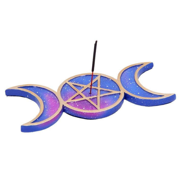 Triple Moon Pentacle Incense Burner