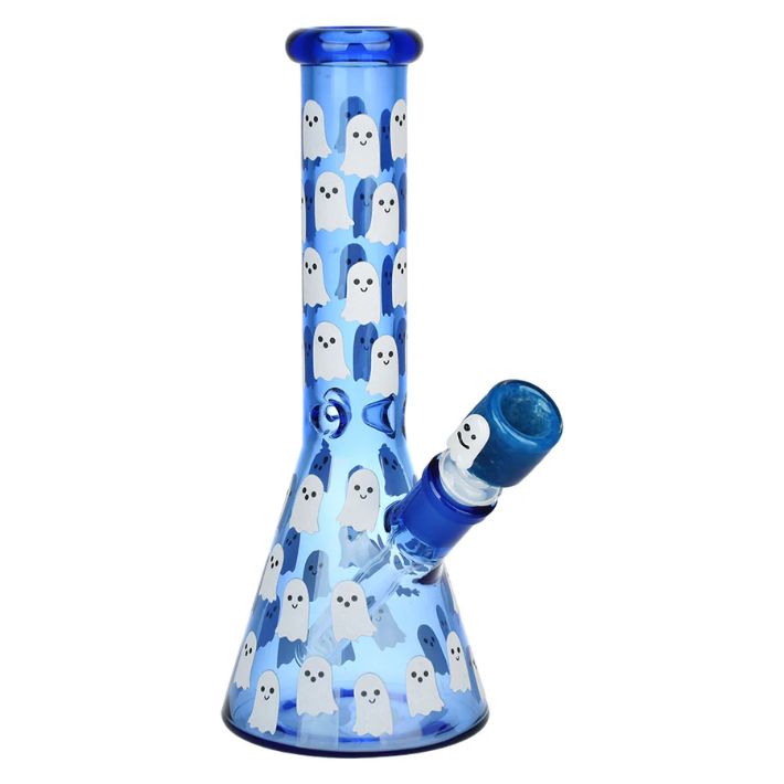 Ghostly Glow Beaker Water Pipe - 18&quot;
