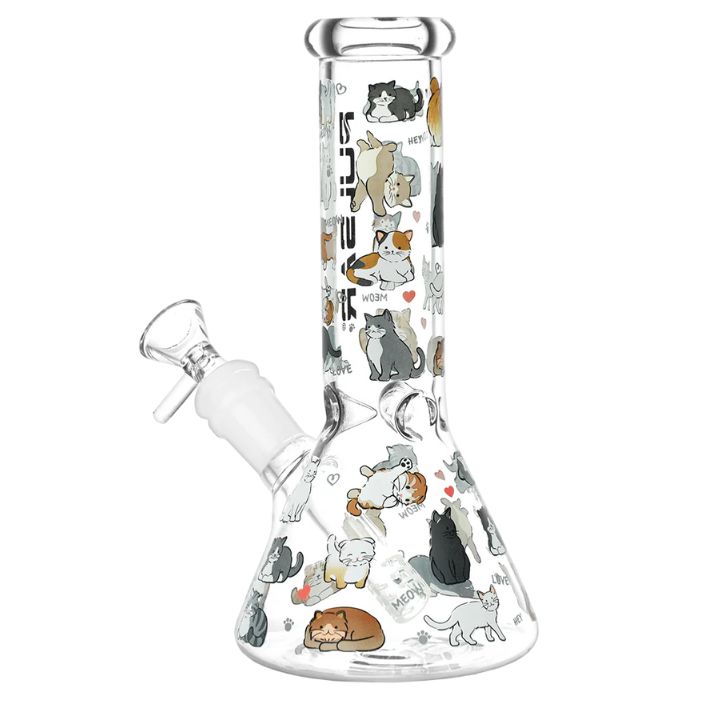 Pulsar Kitten Corral Beaker Glass Water Pipe-7.75&quot;