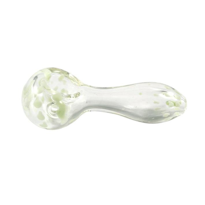 3.75&quot; Clear Spoon W/ Dots on Head &amp; Mouthpeice