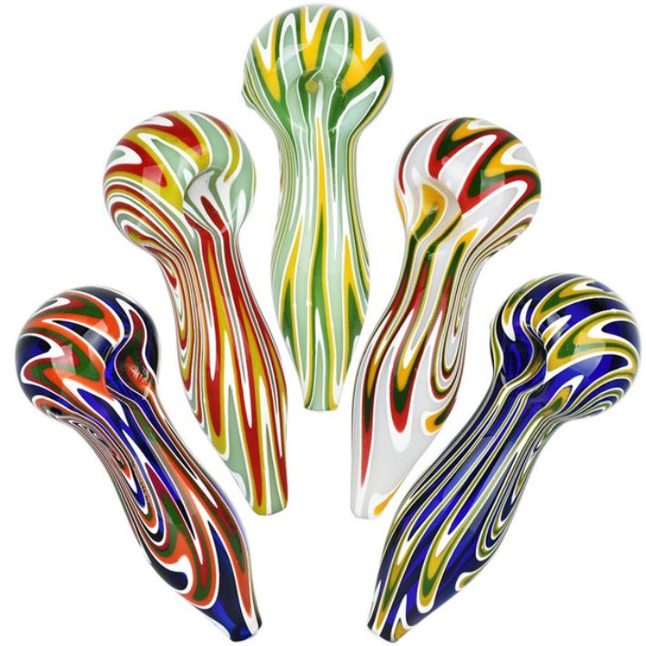 Eternal Flame Glass Spoon Pipe -5&quot;