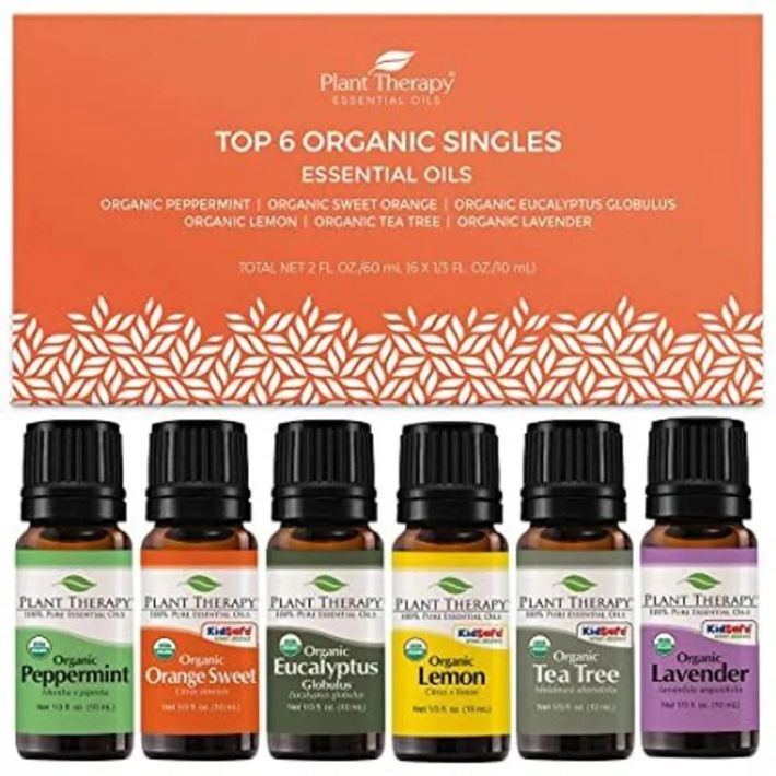 Top 6 Singles Organic Essential Oil Set Plant Therapy Eucalyptus Globulus Lavender Lemon Pepperm...