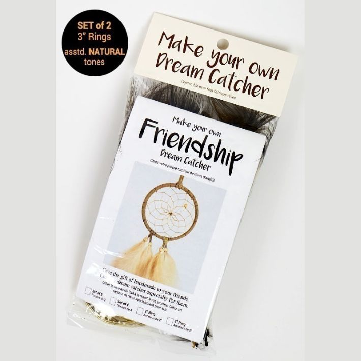 3&quot; Natural Friendship Dreamcatcher Kit