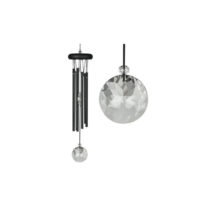 Black Crystal Mediation Wind Chimes