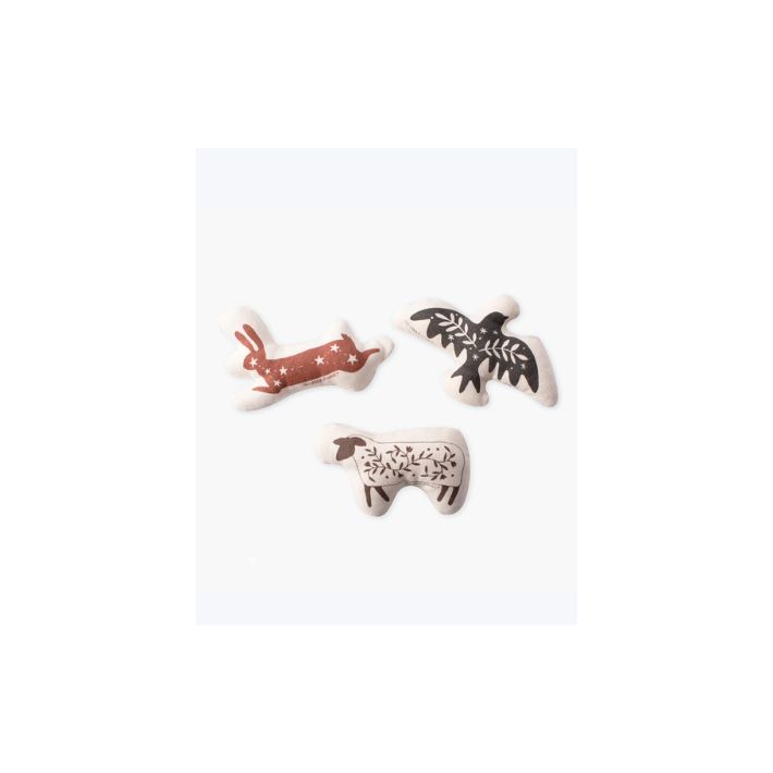 JS Folk Animal 3 Piece Pet Toy