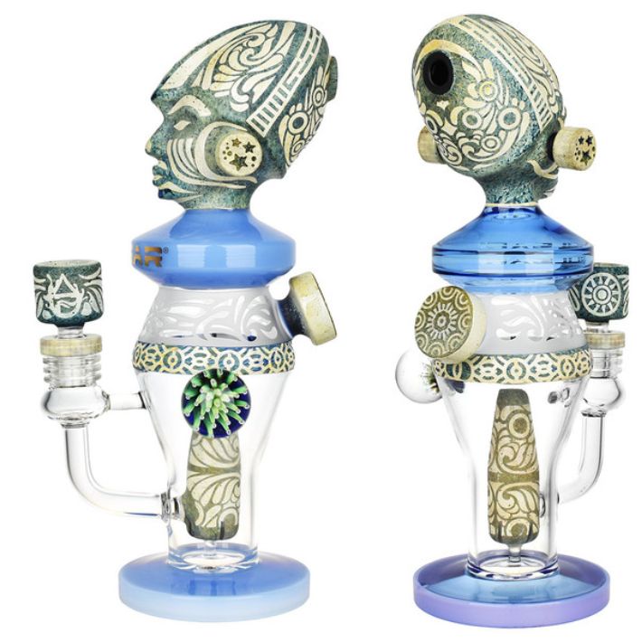 Pulsar Hieroglyph Series High Priestess Water Pipe - 11&quot;/14mm F/Colors Vary