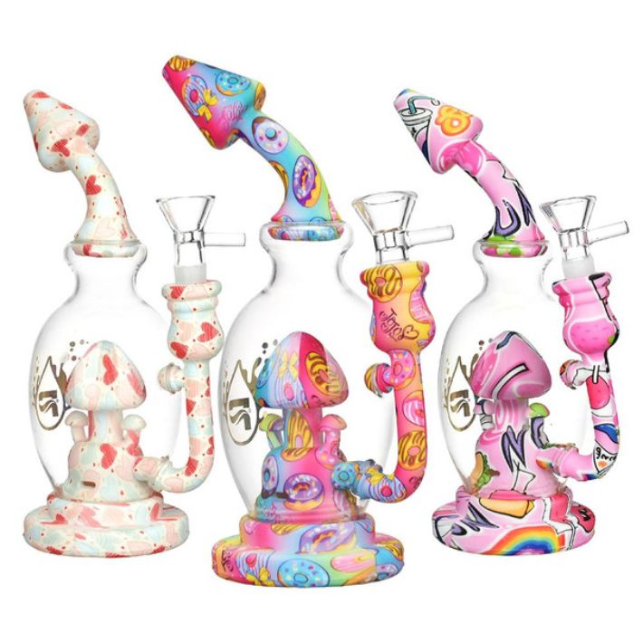 Pulsar Shroom Celebration Water Pipe 8&quot; 14mm
