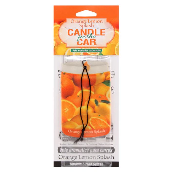 Orange Lemon Splash Smoke Odor Exterminator Hanging Car Air Freshener