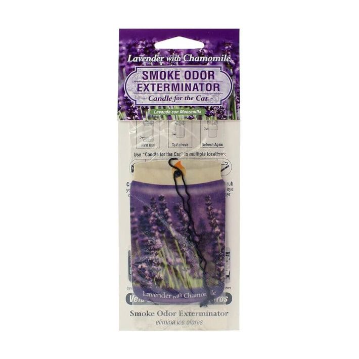 Lavender &amp; Chamomile Smoke Odor Exterminator Hanging Car Air Freshener