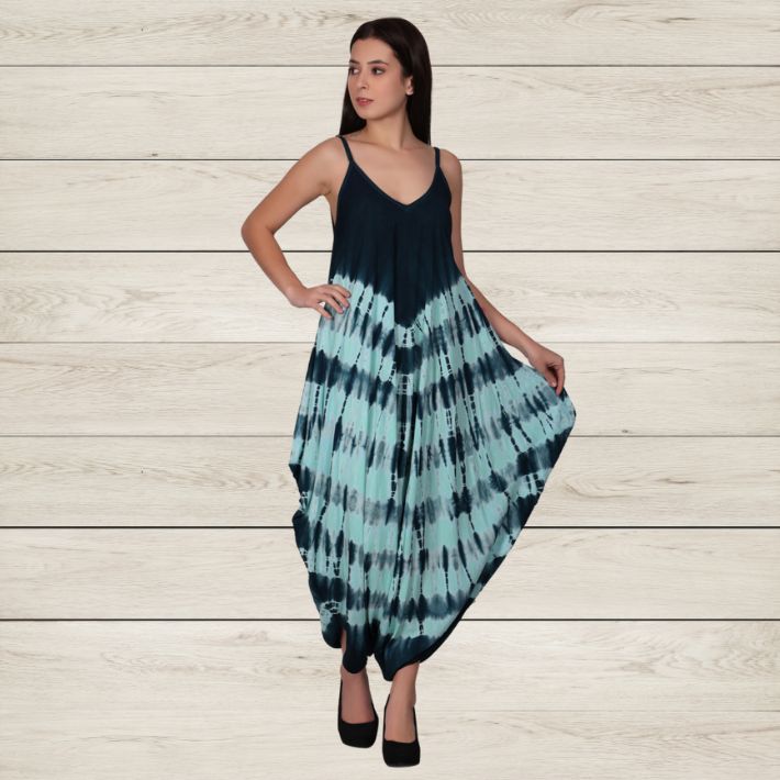Tapaii Jumpsuit Dark blue/Teal Tie Die