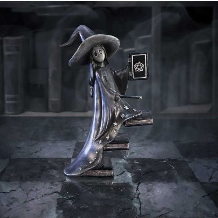 #309N Little Souls Luna Witch with Books Figurine